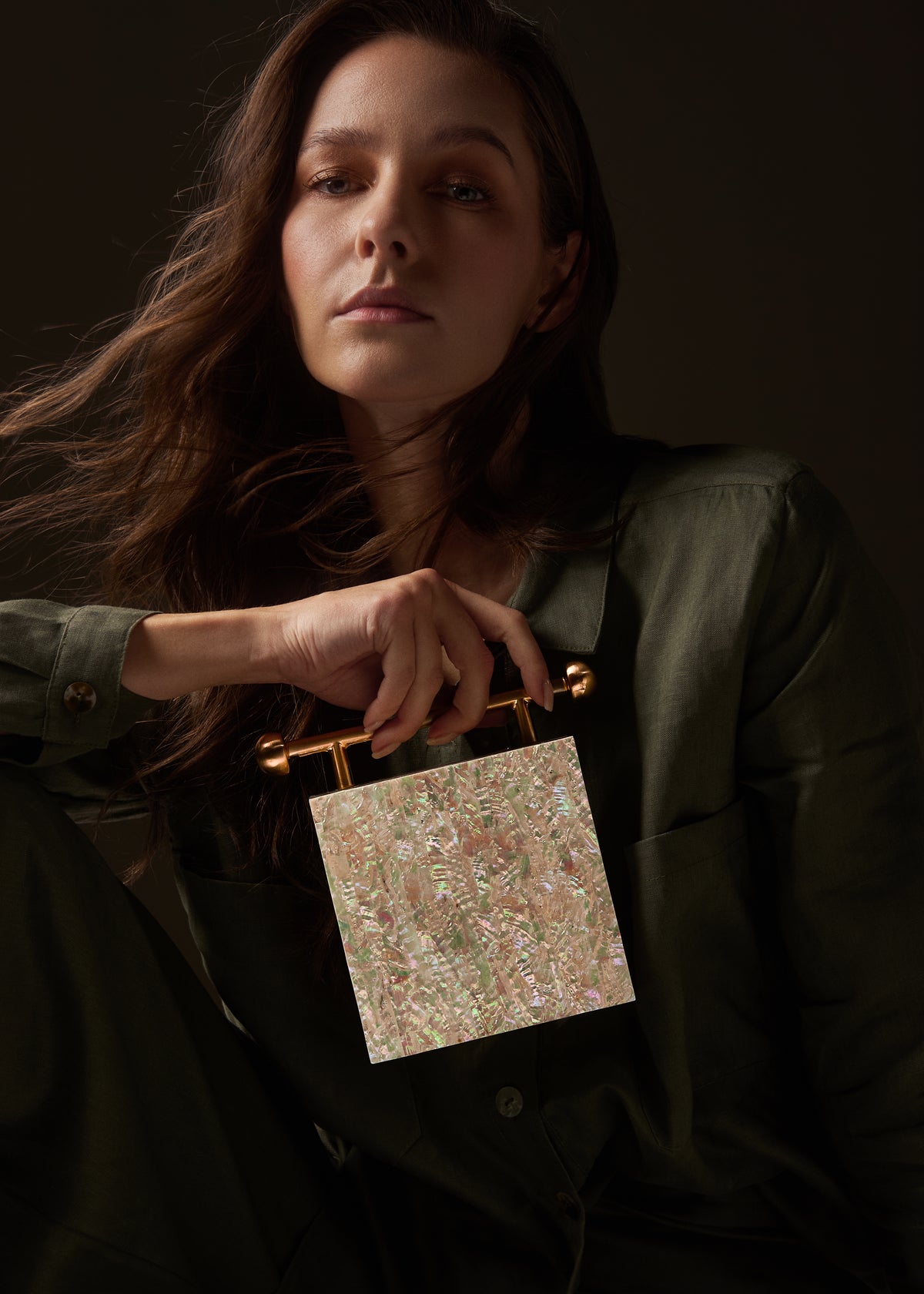 Square Clutch Mother Pearl