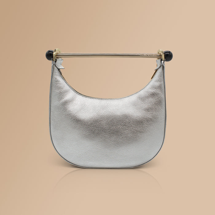 Mini Moon Silver Leather