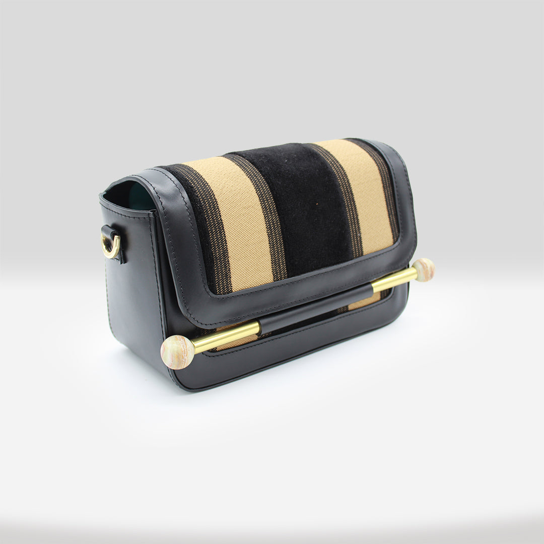 Sofia Crossbody Black And Gold